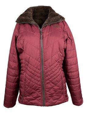 The North Face Reversible Jacket Women’s Burgundy / Brown Fleece Coat